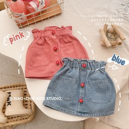 Shorts Cotton Jeans for Girls A line Skirt Spring and Summer Baby Denim Children s Casual Princess 230411