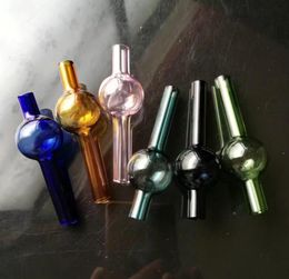 Smoking Pipe Mini Hookah glass bongs Colorful Metal Shaped Colored glass suction nozzle