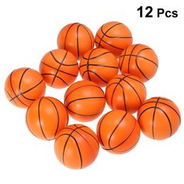 Sports Toys 12pcs Mini Sports Balls Elastic Squeeze Basketballs Stress Relief Ball For Kids Toys Party Favour Entertainment 230410