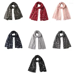 Scarves Adult Christmas Scarf Outdoor Decorative Foil Snowflake Print Cycling