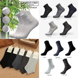 Sports Socks Mens Breathable Antibacterial Deodorant Bamboo Fiber Short Men Casual Ankle Sport Cycling Running