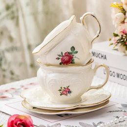 Mugs European Style Ceramic Coffee Mug Set English Afternoon Tea High Value Water Cup & Kettle