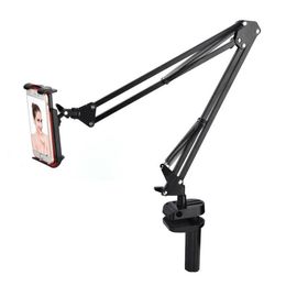 Freeshipping 360 Degree Rotation Aluminum Alloy Tablet Bed Stand Holder Desk Bracket Mount for 35-97 inch Phone Tablet iPad Holder Jrvsx