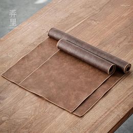 Tea Napkins Leather Mat Double-Sided Modern Home Table Runner Zen Japanese Dry Pour Ceremony Utensils Napkin