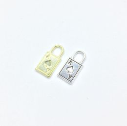 Charms Eruifa 20pcs 19 9mm Pretty Poker Lock Zinc Alloy Jewellery DIY Pendant Necklace Eearrings 2 Colours