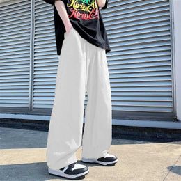 Men's Pants Harajuku Cotton Wide leg Oversize Pants Casual Pants Baggy Sweatpants Streetwear Long Pants For Men Straight Trousers W0414