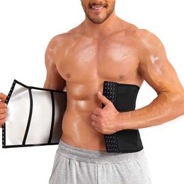 Men Body Shaper Waist Trainer Sauna Belt Workout Slimming Shapewear Weight Loss Fat Burning Sweat Bands Sport Fitness Girdle
