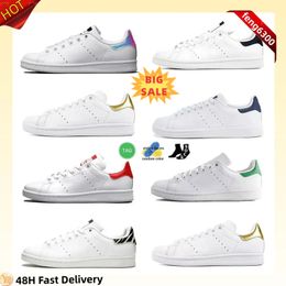 2023 New Smith Men Women Casual Shoes Designers Gold Green Black White Stan Flat Trainer Platform Sports High Quality 59