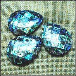 Pendant Necklaces 1PC Natural Abalone Shell Pendants Mother Of Pearl Handmade For Beach Selling Size 30x40mm Charms Jewelry Making