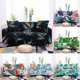 Chair Covers Tropical Leaves Sofa Cover For Living Room Elastic Stretch Slipcover Sectional Corner Cushion Bed 1/2/3/4Seater