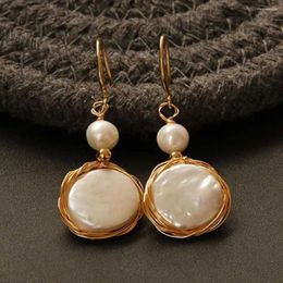 Dangle Earrings Fashion Baroque Natural Freshwater Cultured Pearl Halloween Holiday Gifts Hook Diy Ear Stud Jewelry Gift Aquaculture