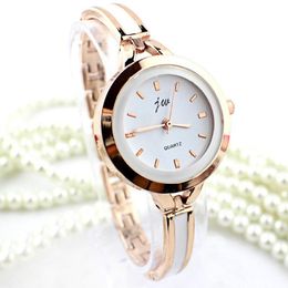Wristwatches JW Rose Gold Quartz Watch Women Clock Stainless Steel Bracelet Watches Ladies Dress Crystal Relogio