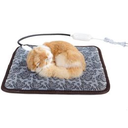 kennels pens Pet Electric Blanket Winter Warming Pad Cat Dog Heated Nest Waterproof Warmer Power-Off Protection Bite-Resistant Mat Bed 231110