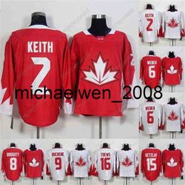 Weng World Cup of Hockey Jerseys 2 Keith 6 Shea Weber 8 Drew Doughty 9 Matt Duchene 14 Jamie Benn 15 Ryan Getzlaf Hockey Jersey S-3XL