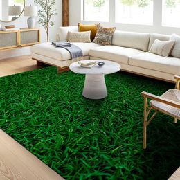 Carpets Football Field Green Grass Rugs For Kids Room Play Mats Area Carpet Bedroom Living Soft Rug Home Decoration