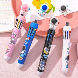 Cartoon Astronaut Ballpoint Pen School Office Supply Stationery Papelaria Multicoloured Pens Colourful Refill