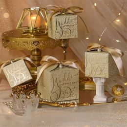 Caja de regalo de boda de Cake S con Pearl Ribbon Biscuit Packaging Baby Shower Fiesta de cumpleaños Ltems 230410
