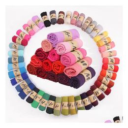 42 Colours Spring Summer Fashion Solid Lady Scarf Sun Protection Cotton And Linen Candy Colour Scarves Drop Delivery Dhw3M