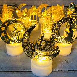 Novelty Items Eid Mubarak LED Candle Light Ramadan Kareem Decoration Home 2023 Islamic Muslim Festival Party Decoration Eid AlFitr Supplies Z0411