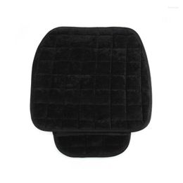 Steering Wheel Covers Black Car Seat Cover Cushions Lattice Mat Non-Slip Plush Protector