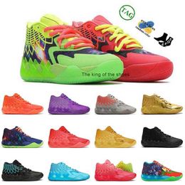 MB.01shoesOG Athletic Shoes Fashion LaMelo Ball MB.01 Basketball Shoes 2022 With Extra Lace Rock Ridge Red Rick and Morty Buzz City White Silver LO UFO