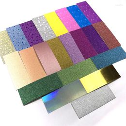 False Eyelashes Wholesale 50/200 Eyelash Packaging Internal Glitter Background Paper Card For Rectangle Boxes Professional Packages