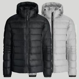 2 färger designerkläder toppkvalitet Kanada crofton coat hoodie äkta päls casual jackor män kvinnor rockar duck ner jacka