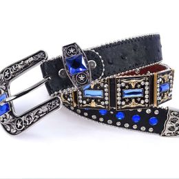 New Trend Bling Rhinestone Belt Men Women Western Cowbuy Cowgirl Crystal Studded Leather Diamond Belt For Jeans