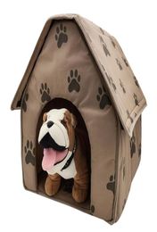 474949CM Pet Cat Bed House Foldable Detachable Soft Feet Printed Pet Dog Cat Bed Warm House Support Whole3931764