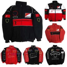 Formula One of 2023 New Men's F1 Jacket Jackets Racing Car Fans Clothing American Cotton Autumn and Winter Clothing Full Embroidered Motorcycle Riding J35r