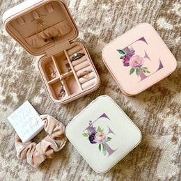 Jewellery Pouches Box Girls Jewellery Case Wedding Gift Bridesmaid Maid Of Honour Portable Travel With Initials Organiser