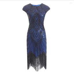 Costume Accessories 2023 Custom Size 3XL2XL Pink Royal Blue Women Ladies 20s 30S 1920s Roaring Flapper Black Sequin Gatsby Fancy Dress