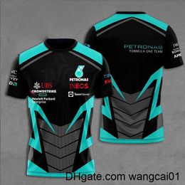 Men's T-Shirts Evening Bags 2023 New large size T-shirt Petronas Formula 1 T-shirt | Short sleeve Petronas 3D printed T-shirt 411&3
