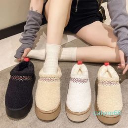 Boots slipper Australia Men slippers shoes Fur Sheepskin Australian Booties For Women Ultra Mini Platform sherpa fleece Slide boot