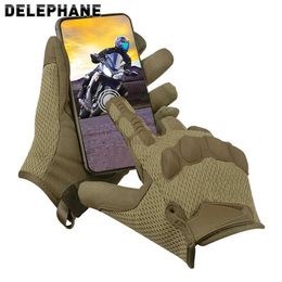 Tactical Gloves Male Camouflage Tactical Gloves Men Women Phone Touchscreen Driving Gloves Rubber Knuckle Protect Cycling Climbing Riding Gloves zln231111
