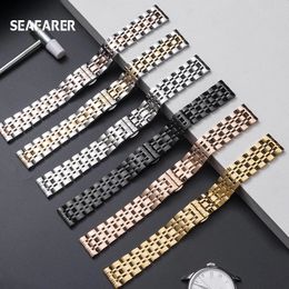 Watch Bands 14MM 16MM 18MM 19MM 20MM Stainless Steel Watch Strap For Watch band 1853 T41 T17 Silver Golden Rose Gold watch bracelet 231110
