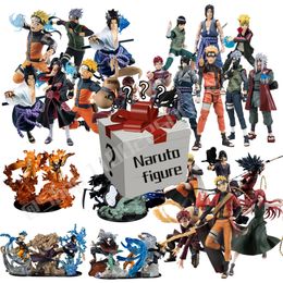 Blind box Anime Figure y Box Lucky Bag Uzumaki Sasuke Kakashi Action Figures Collection Model Toys for Children 230410