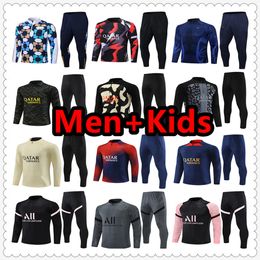 23 24 ES Tracksuit Soccer Jersey Shirt MBAPPE Football Jerseys Training Suit Jacket 22 2023 2024 Chandal Futbol Survetement Foot Maillot De Men And Kids Kit 71 s 20 20