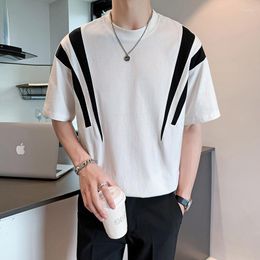 Men's T Shirts 2023 Summer Fashion Short-sleeved T-shirt Men's Half-sleeve Round Neck Boutique Clothing Simple Style Men