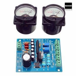 Freeshipping Panel 2pcs Plastic metal VU Metre Warm Back Light Recording&Audio Level Amp With Driver Integrated Circuits Board 68cmx Qbbn