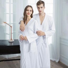 Women's Sleepwear Bathrobe Autumn Couple Pajamas Men Women Onesies Sleep Winter Thick Cardigan Lounge Pockets Pyjamas Homewear