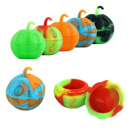 5ml Pumpkin Mini Silicone Wax Containers Shaped Skull Design Storage Slick Box Nonstick Box Silicon Container Food Grade Jars Dab Tool ZZ