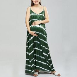 Casual Dresses Women Loose Strap Long Dress For Pregnant Summer Sexy Boho Bow Camis Maxi Large Sizes Big Sling RobeCasual