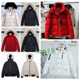 Men's Down Parkas Down Jacket Men's Fur Collar Parka Winter Waterproof White Duck Coat Cloak Fashion Men and Women Couples Moose Casual Version to Keep Warm P1bc 7rnb