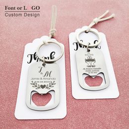 Party Favour Personalised Wedding Gifts For Guests Baptism Keychain Bottle Opener Key Holder Communion Custom Souvenir 230410