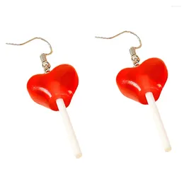 Dangle Earrings 1 Pair Lollipop Ear Drops Lovely Pendant Creative Earring Girl Decor Methacrylate