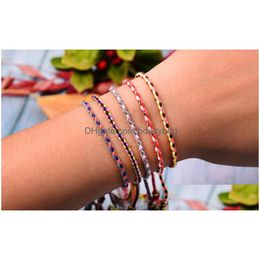 Beads 5Pcs Cotton Rope Friendship Bracelet For Women Fashion Boho Handmade Charm Wrap Pseras Femme Armband Drop Delivery Home Garden Dhi7B