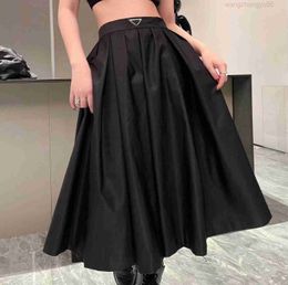 Designer Womens Dress Re-nylon Casual Summer Super Large Skirt Show Thin Pants Party Skirts Black Size S-l