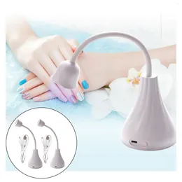 Nail Dryers USB LED Lamp Heating Light Rotation Portable Dryer For Gel Nails White