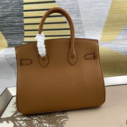 Äkta läderdesigner Kvinna Bag Tote Handväska axelväskor handväska damer mode lyx 25 cm 30 cm 35 cm